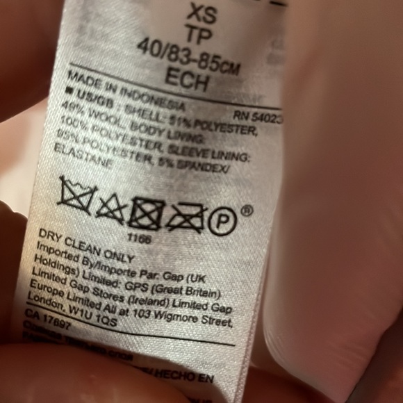 Pale pink wool banana republic coat XS - Picture 3 of 5